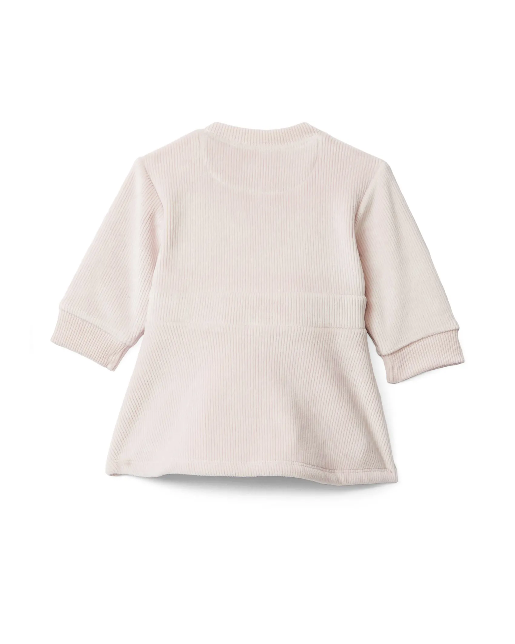Abito Calvin Klein rosa a maniche lunghe in velluto a costine