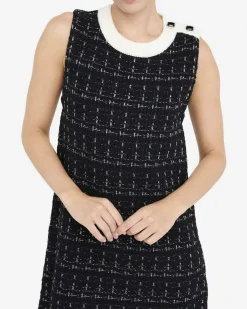 Abito corto Liu Jo Jeans nero in maglia con dettagli lurex