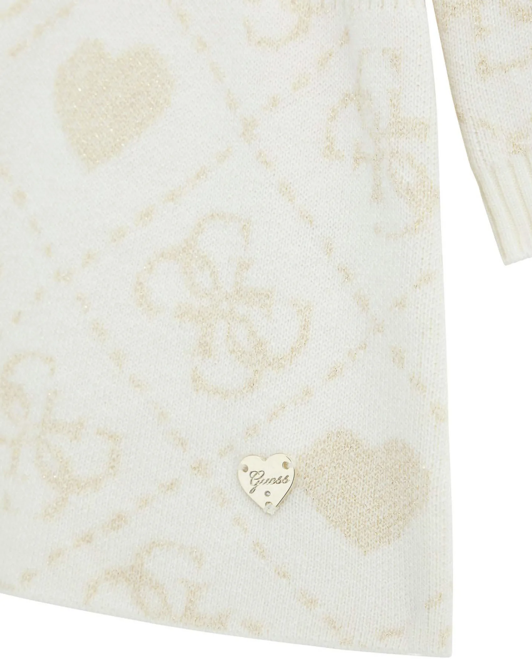 Abito Guess in maglia bianco e oro con culotte