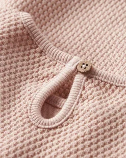 Abito Lil'Atelier rosa fit and flare in tessuto waffle e rouches