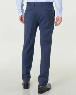 Abito Paul Baker monopetto blu indaco slim-fit in tessuto punto spillo di misto lana stretch