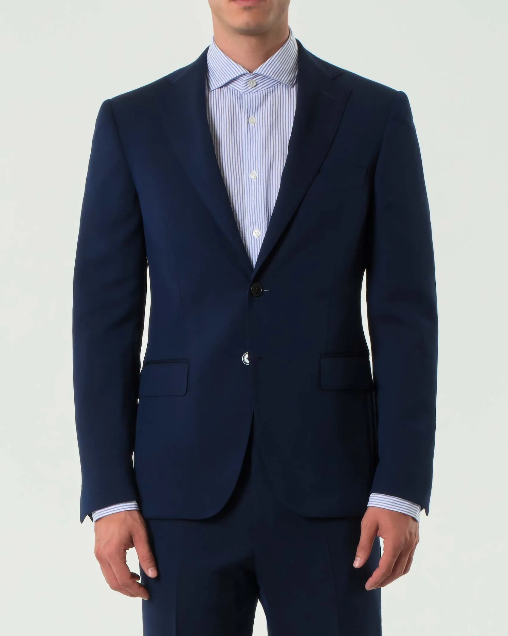 Abito Pellizzari drop7 blu in tela di pura lana