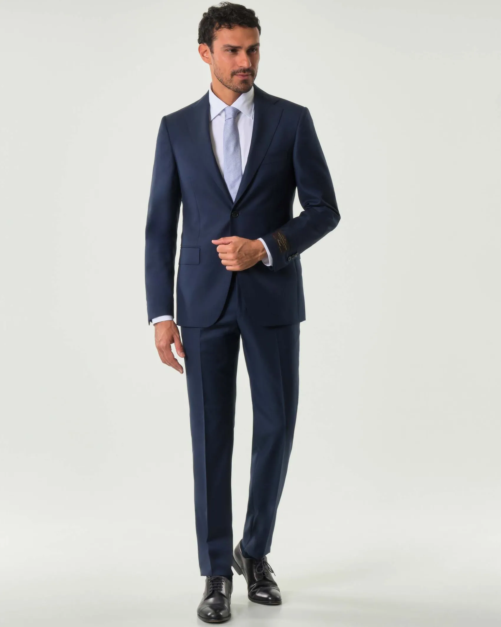 Abito Pellizzari drop7 blu in tela di pura lana Vitale Barberis Canonico