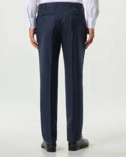 Abito Pellizzari drop6 blu in tela di lana Vitale Barberis Canonico principe di Galles soffuso