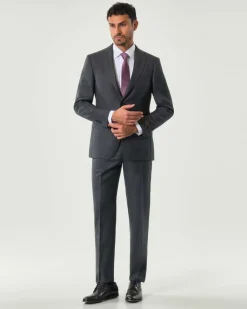 Abito Pellizzari drop7 grigio antracite in tela di pura lana Vitale Barberis Canonico