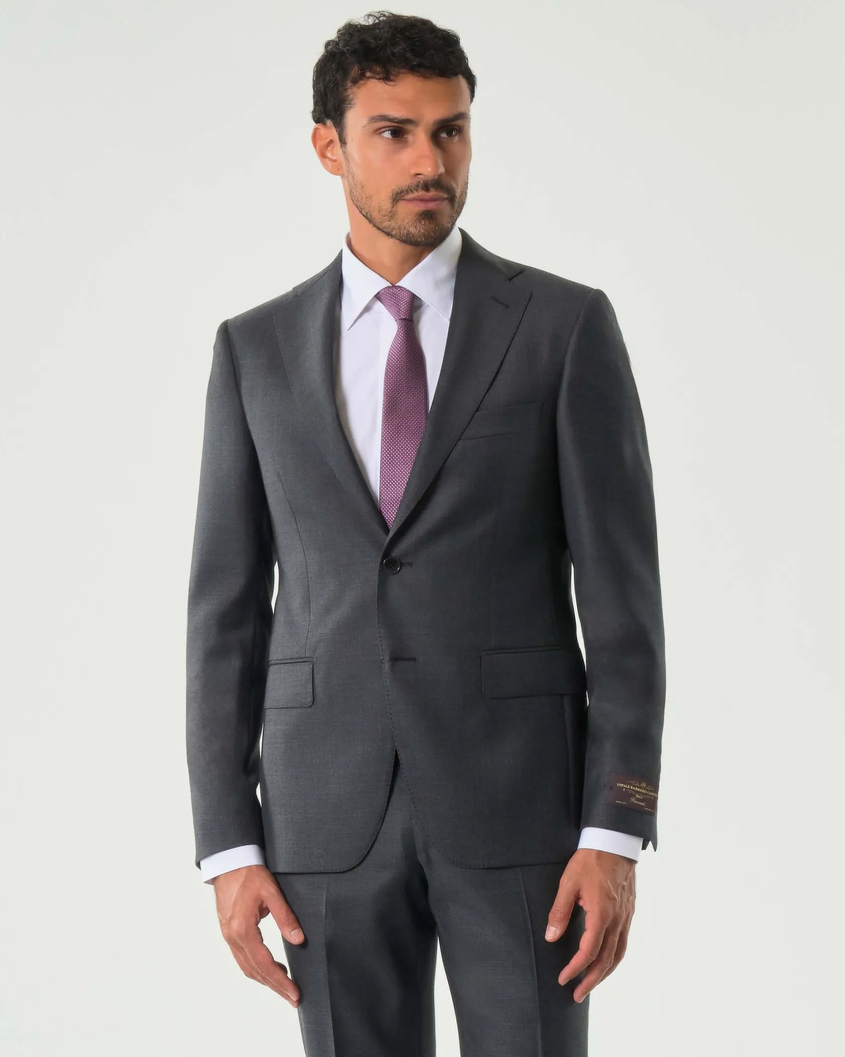 Abito Pellizzari drop7 grigio antracite in tela di pura lana Vitale Barberis Canonico
