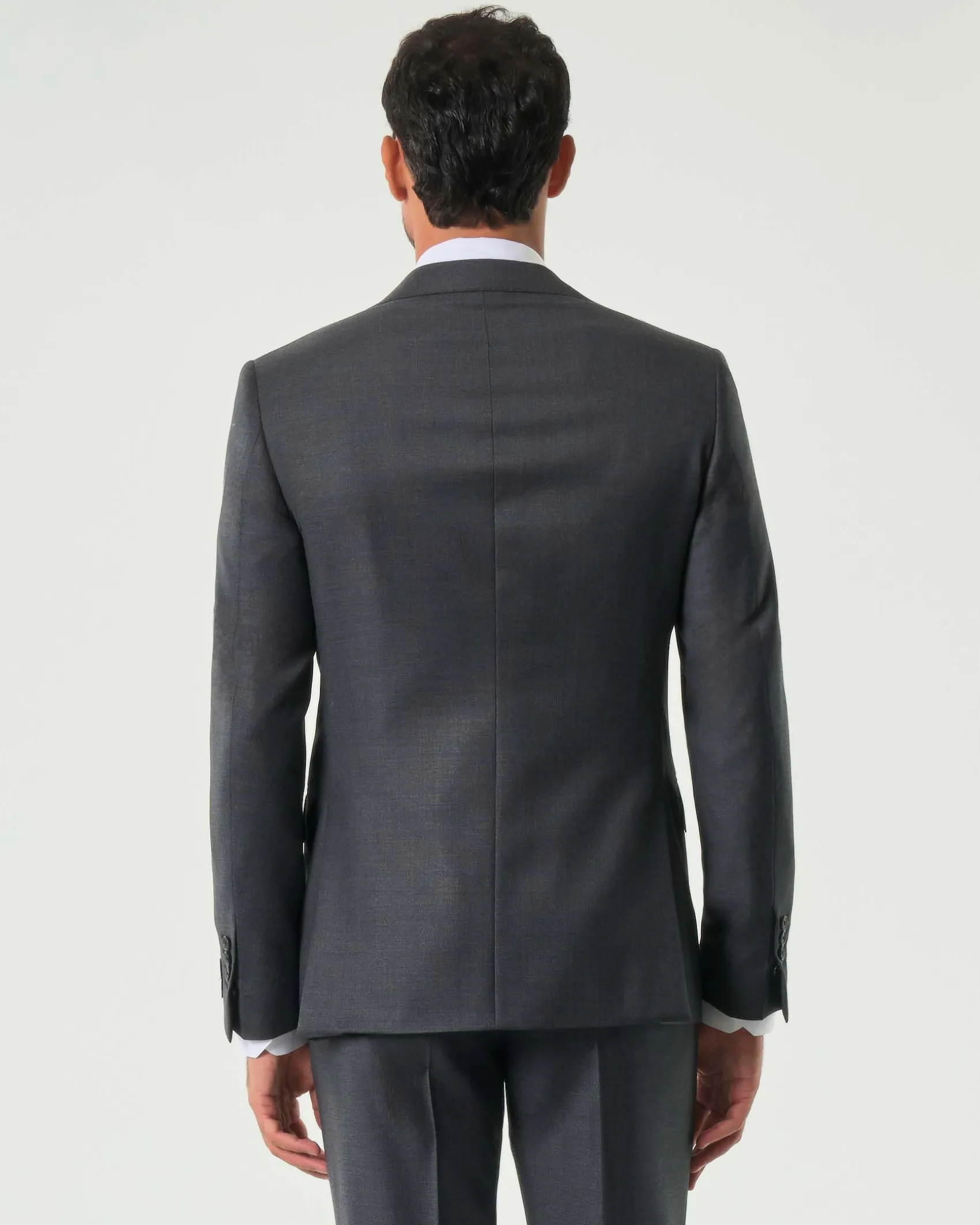 Abito Pellizzari drop7 grigio antracite in tela di pura lana Vitale Barberis Canonico
