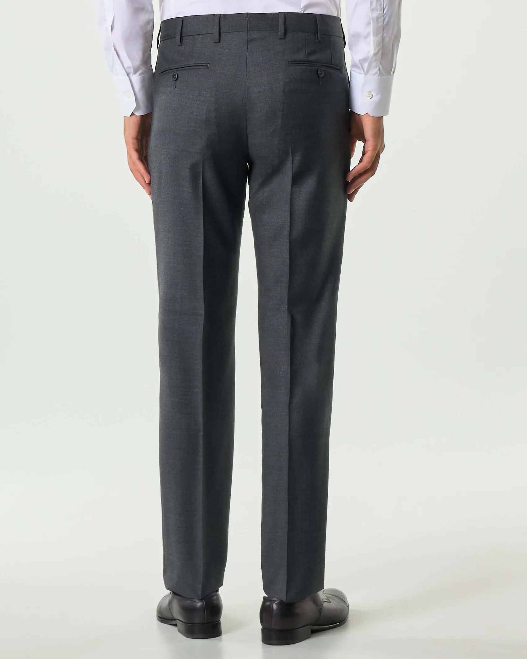 Abito Pellizzari drop7 grigio antracite in tela di pura lana Vitale Barberis Canonico