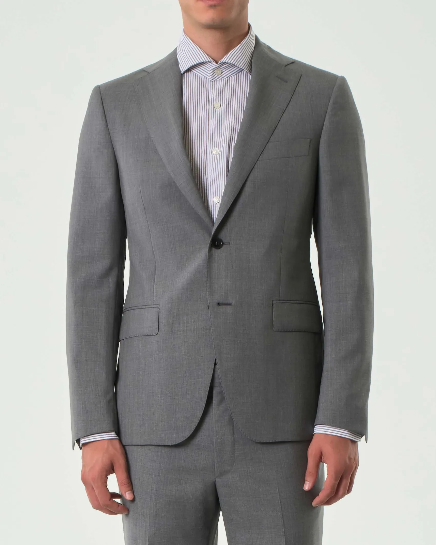Abito Pellizzari drop7 grigio in tela di pura lana