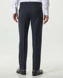 Abito Pellizzari drop7 in tela di lana Vitale Barberis Canonico principe di Galles blu e moro soffuso