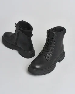 Anfibio Calvin Klein nero in similpelle stringato con zip