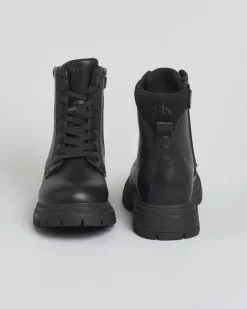 Anfibio Calvin Klein nero in similpelle stringato con zip
