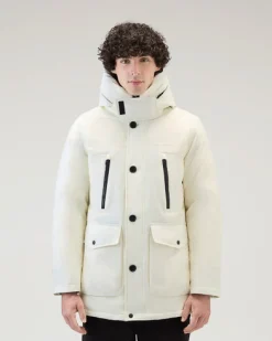 Arctic Parka Evolution Woolrich bianco in Ramar Cloth