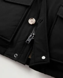 Arctic Parka HC Woolrich nero con cappuccio e pelliccia in procione removibili