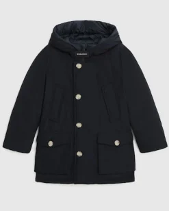 Arctic Parka Woolrich blu con cappuccio