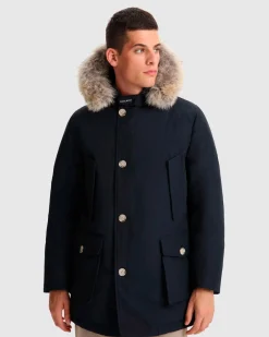 Arctic Parka Woolrich blu con pelliccia staccabile