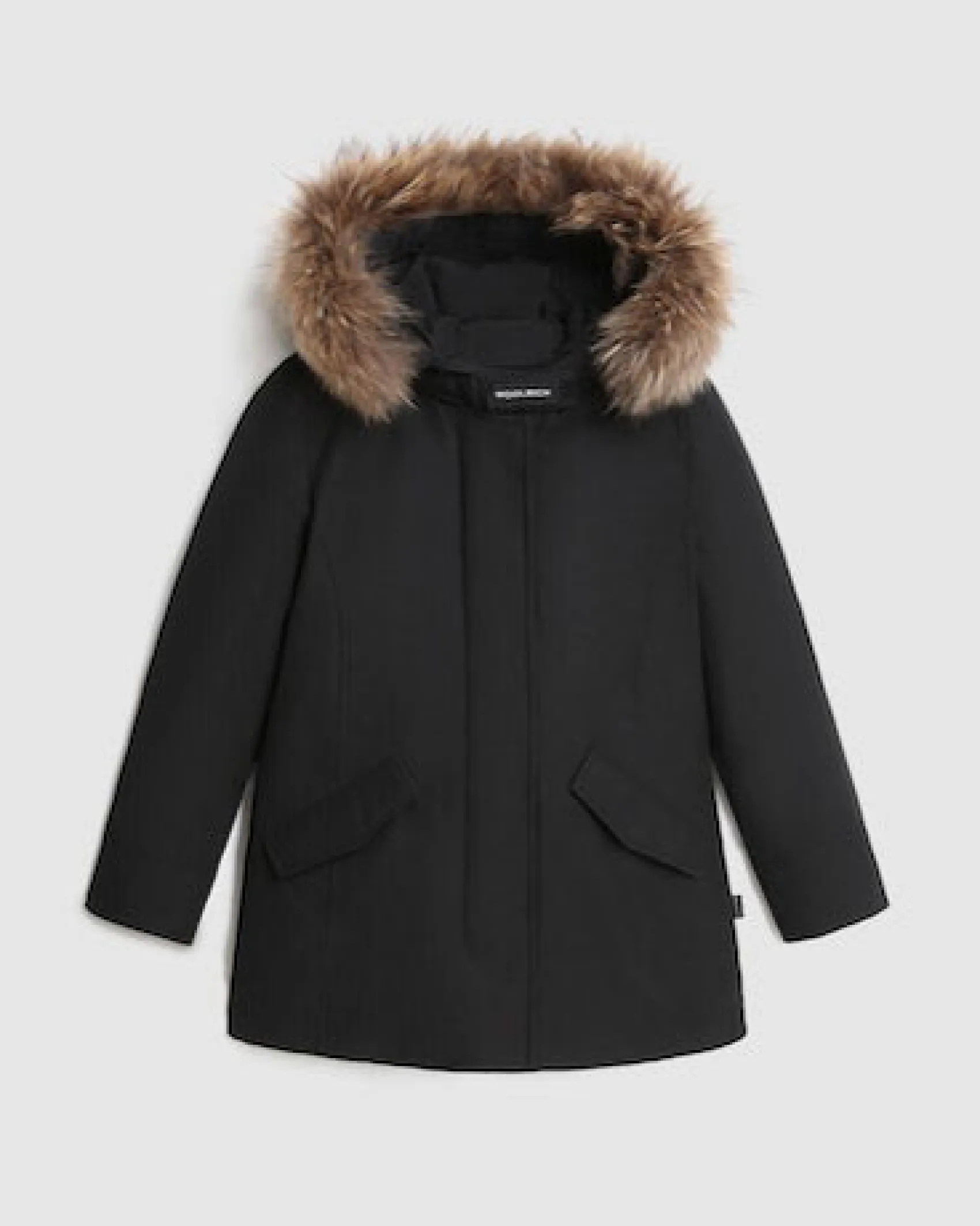 Arctic Parka Woolrich nero con pelliccia racoon staccabile