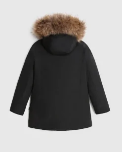 Arctic Parka Woolrich nero con pelliccia racoon staccabile
