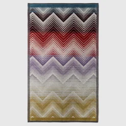 Asciugamano Marea in spugna di cotone a fantasia chevron multicolor