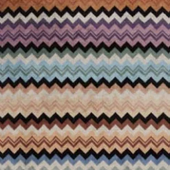 Asciugamano ospite Adam in spugna di cotone a fantasia rigata multicolor