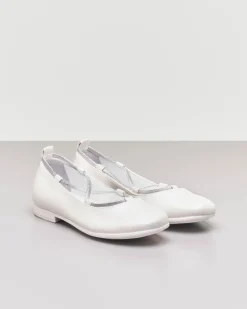 Ballerina bianca da cerimonia in pelle 35-37