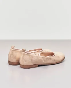 Ballerina da cerimonia in pelle color cipria sfumato 35-38