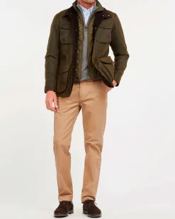 Barbour Ogstone Waxed Cotton verde scuro