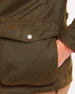 Barbour Ogstone Waxed Cotton verde scuro