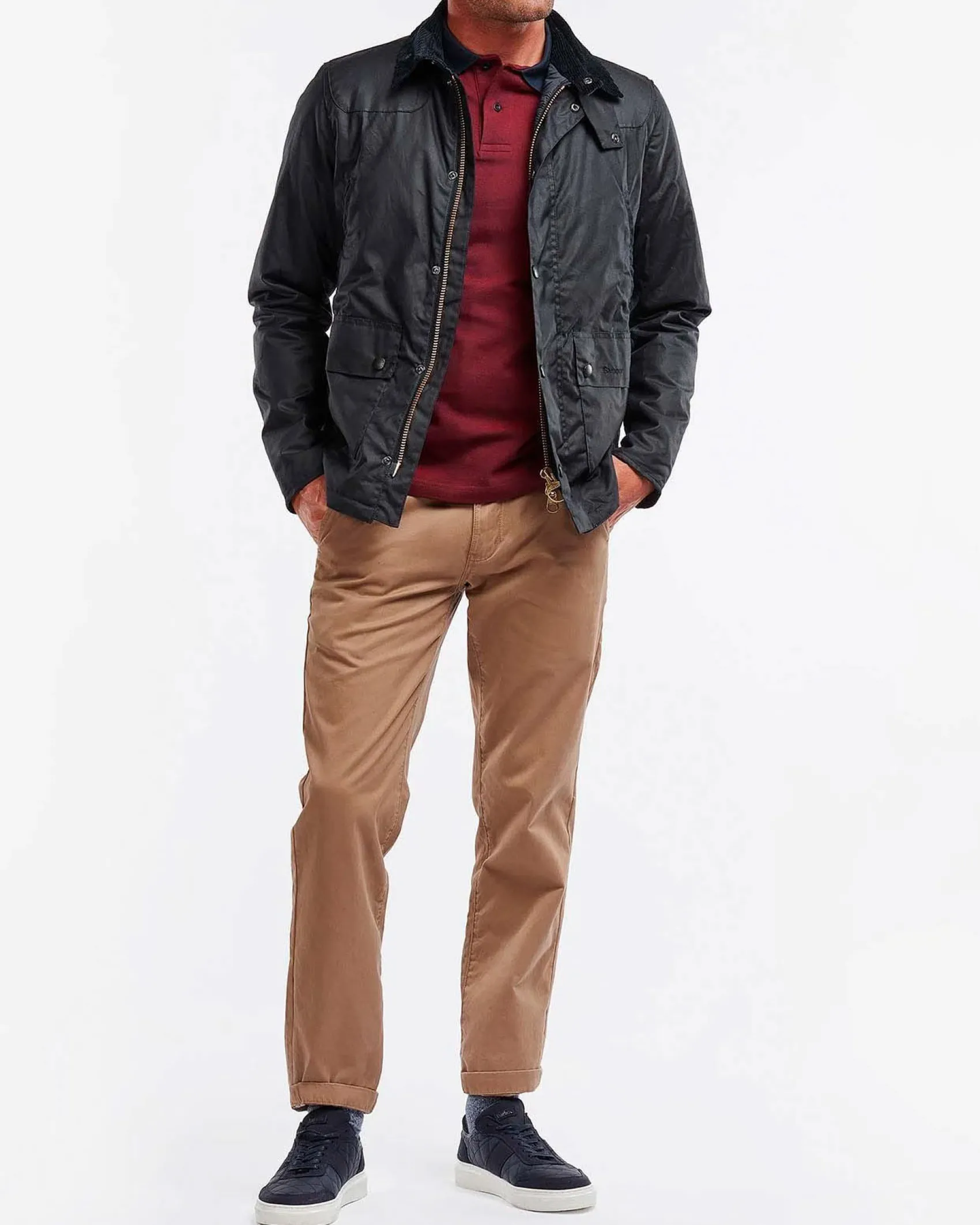 Barbour Reelin Waxed Cotton blu