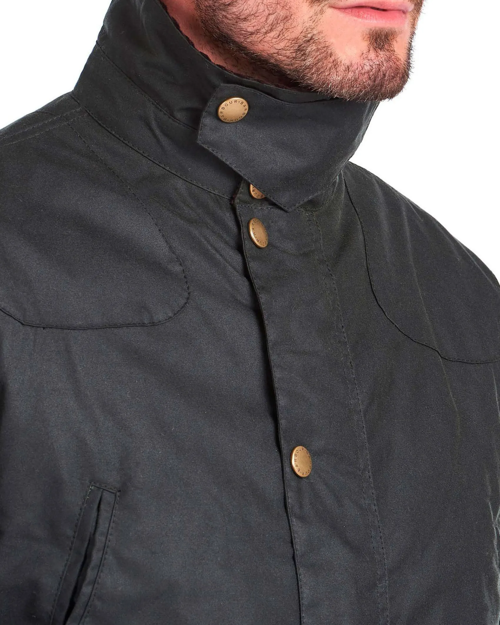 Barbour Reelin Waxed Cotton verde scuro