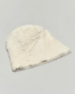 Beanie bianco in angora