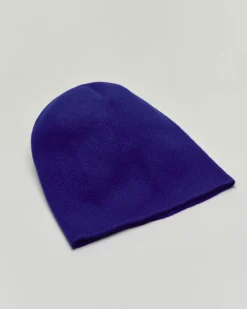 Beanie blu China in pura lana