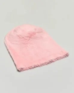 Beanie rosa cipria in angora