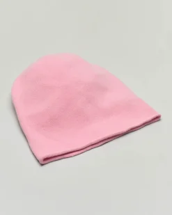 Beanie rosa in pura lana