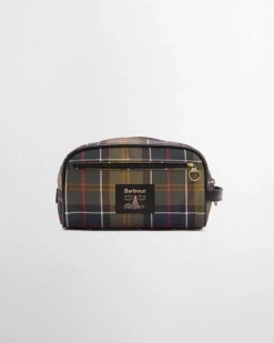 Beauty case Barbour in tessuto tartan check