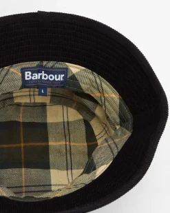 Berretto a pescatore Barbour verde militare in cotone cerato