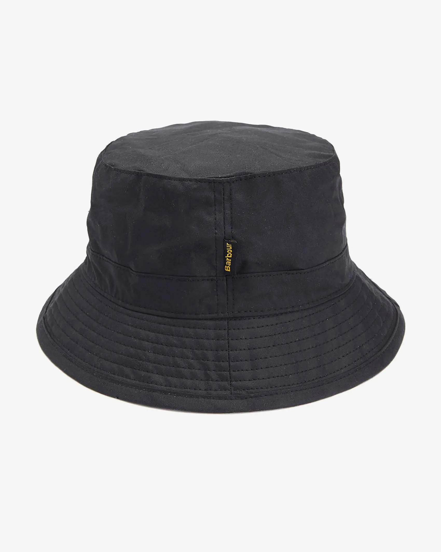 Berretto Barbour nero a pescatore in cotone cerato