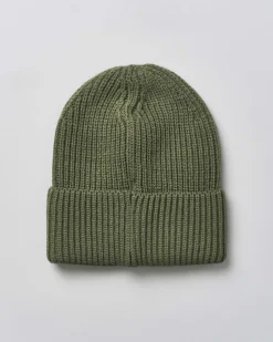 Berretto Calvin Klein verde militare in maglia tricot a costine