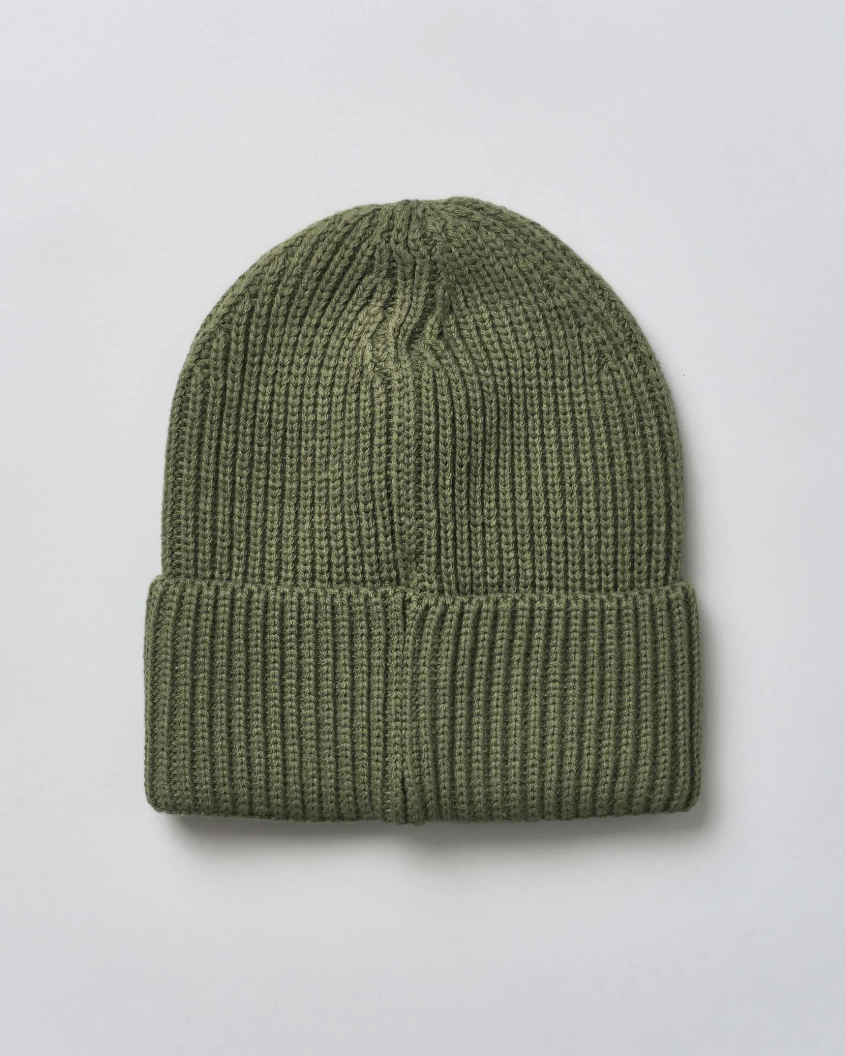 Berretto Calvin Klein verde militare in maglia tricot a costine