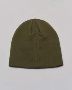 Berretto Colmar Originals verde militare a cuffia con piccola etichetta porta logo ricamata