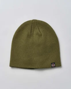 Berretto Colmar Originals verde militare a cuffia con piccola etichetta porta logo ricamata