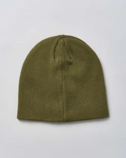 Berretto Colmar Originals verde militare a cuffia con piccola etichetta porta logo ricamata