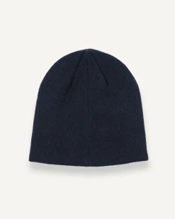 Berretto Colmar Originals blu a cuffia con piccola etichetta porta logo ricamata