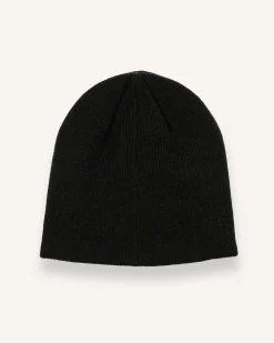 Berretto Colmar Originals nero a cuffia con piccola etichetta porta logo ricamata