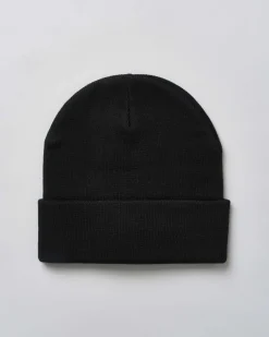 Berretto EA7 nero con risvolto e patch logo
