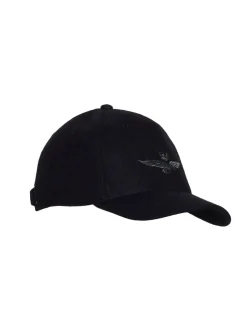 Berretto nero Aeronautica Militare con frontino in panno di lana