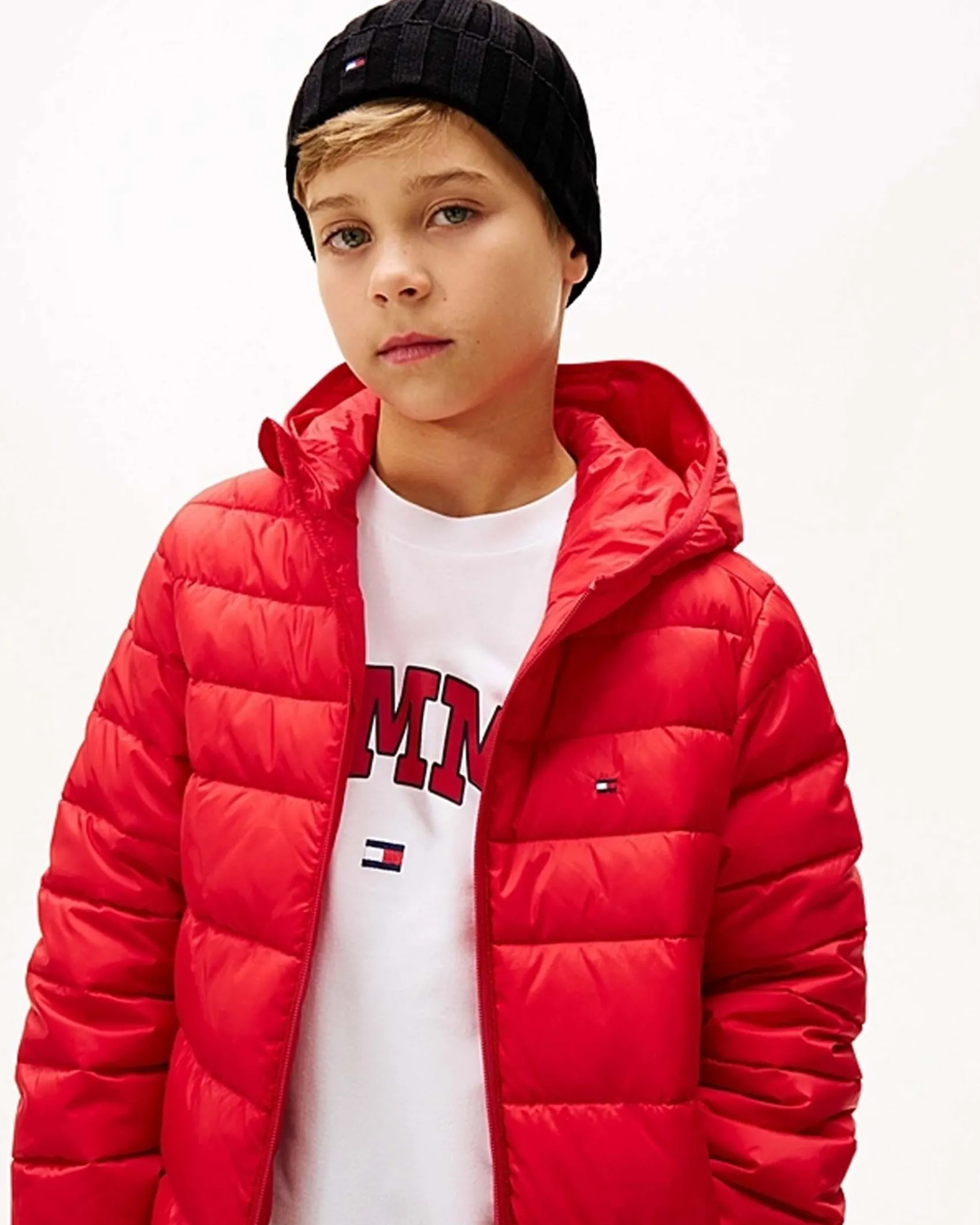 Berretto Tommy Hilfiger nero in maglia a coste