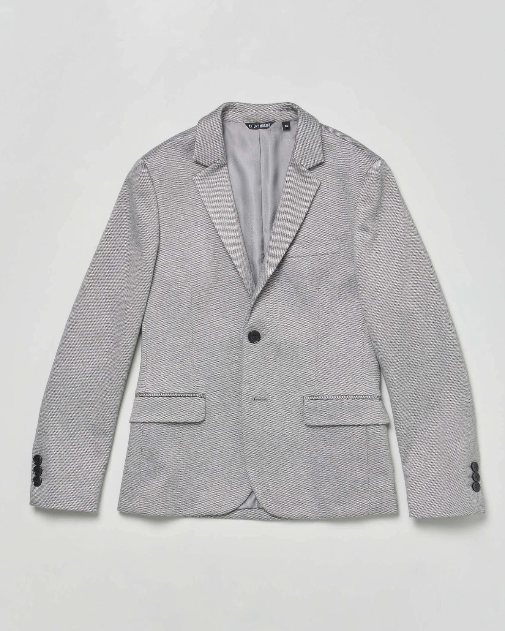 Blazer Antony Morato grigio monopetto con microfantasia