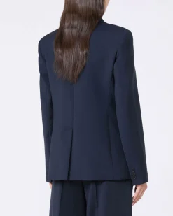 Blazer blu monopetto Weekend Max Mara in pura lana vergine