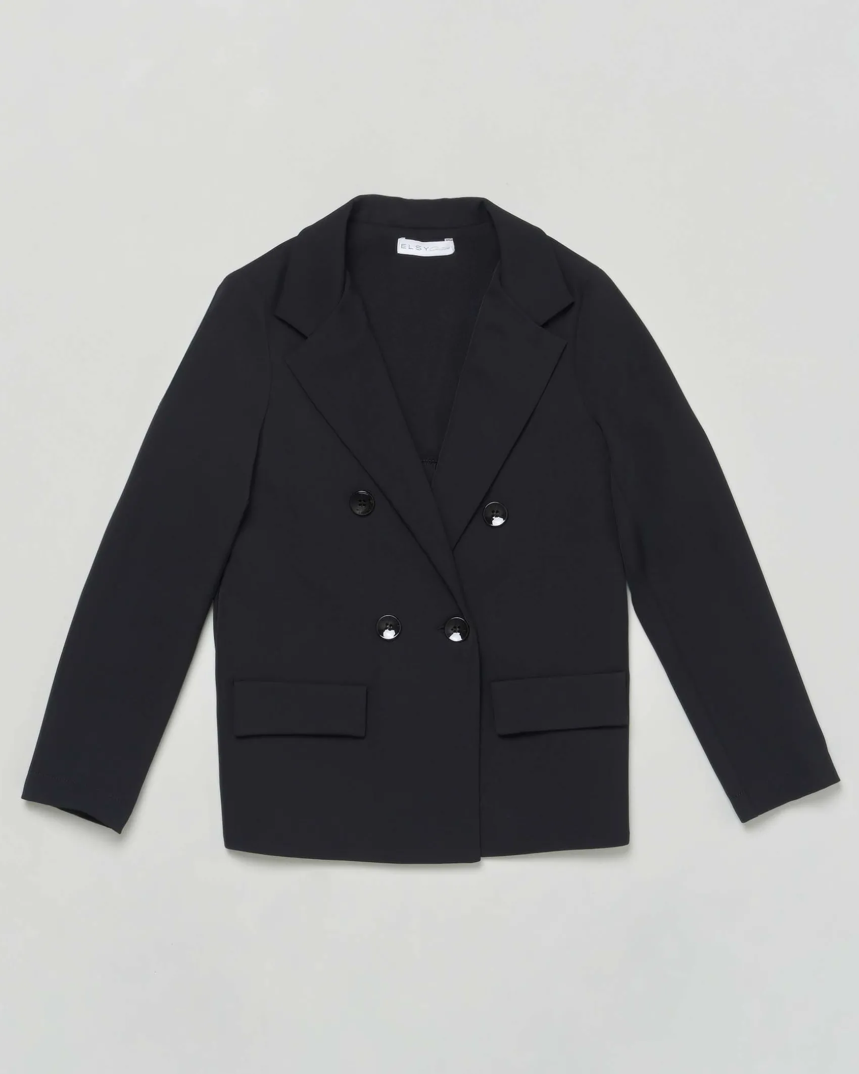 Blazer Elsy nero con retro plisettato